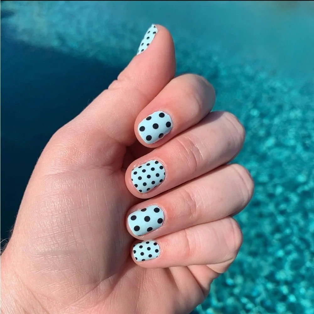 *Retired* Color Street: Polka Dot-Com | Spots Clear Overlay Black Party Spring